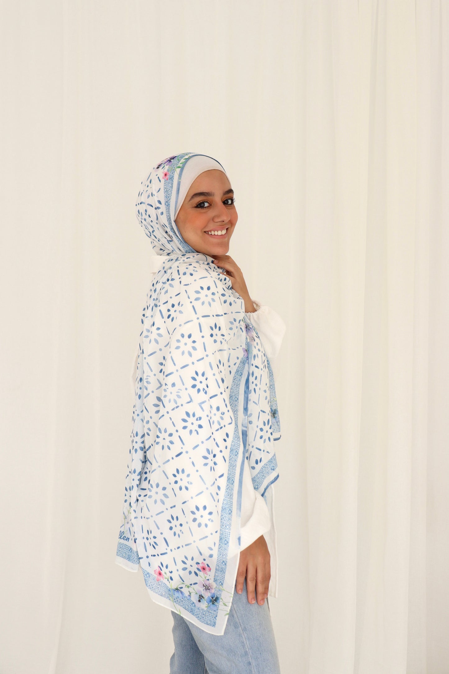 Magical Blue , Dreamy Peonies and  Hawa in chiffon