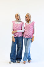 Pink Petals Handmade vest