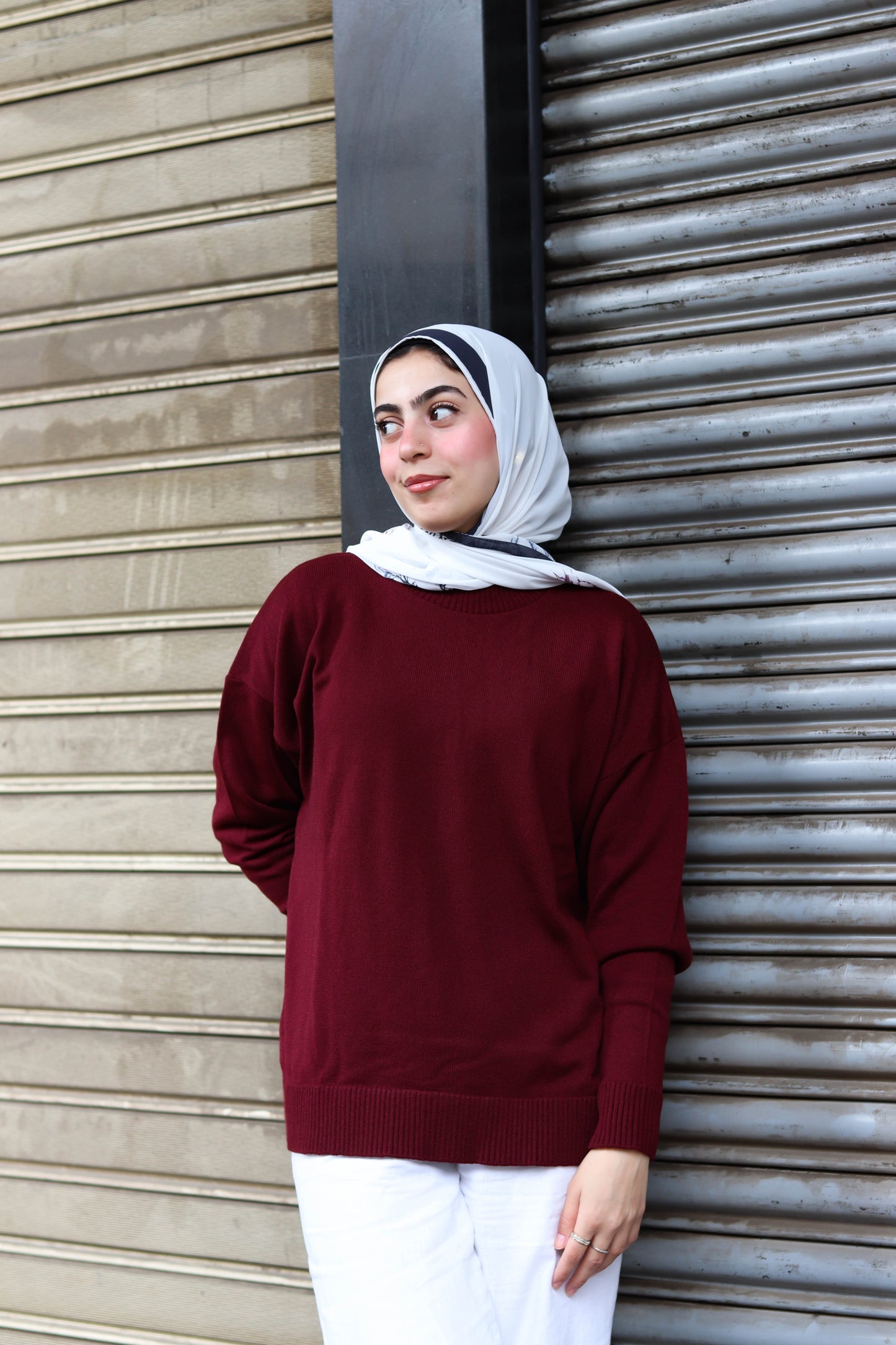 Lina pullover in burgundy