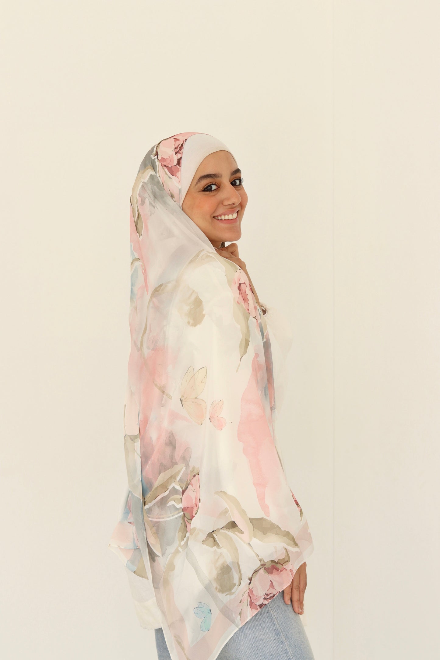 Magical Blue , Dreamy Peonies and  Hawa in chiffon
