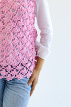 Pink Petals Handmade vest