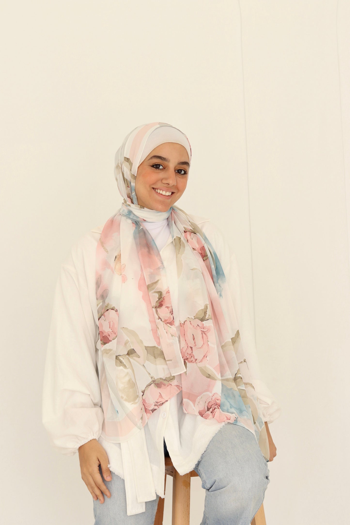Magical Blue , Dreamy Peonies and  Hawa in chiffon