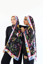 Noir Bloom in chiffon