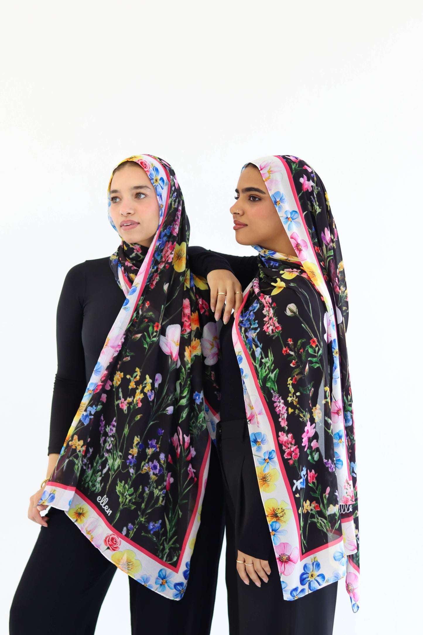 Dreamy peonies ,Hawa and Noir Bloom in chiffon Bundle