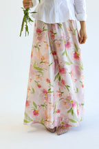 Petal Whisper satin skirt