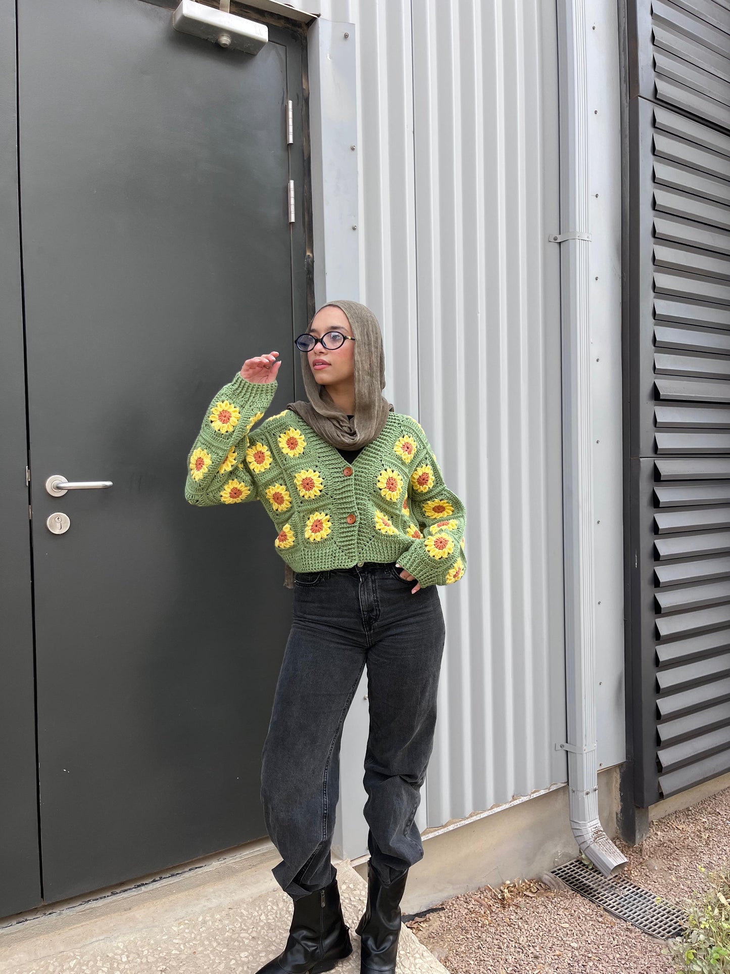 Sunshine Bloom  Handmade cardigan