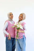 Pink Petals Handmade vest
