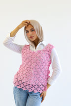 Pink Petals Handmade vest