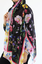 Noir Bloom in chiffon