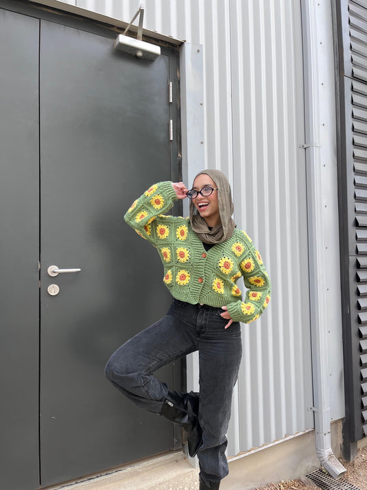 Sunshine Bloom  Handmade cardigan