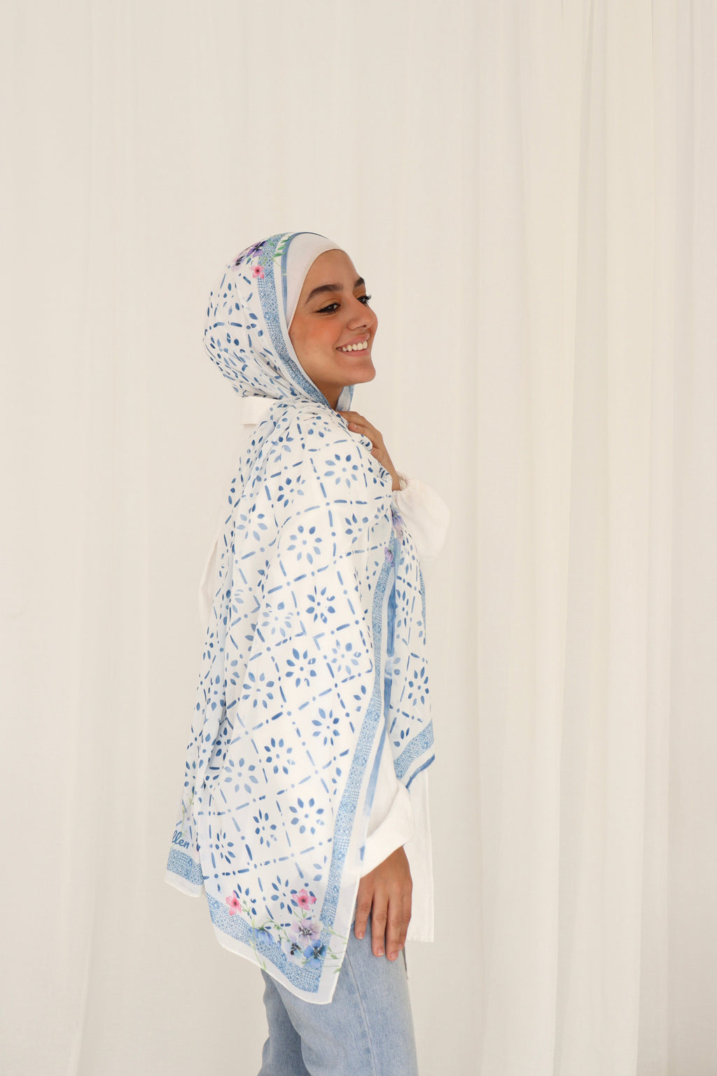Magical Blue , Dreamy Peonies and  Hawa in chiffon