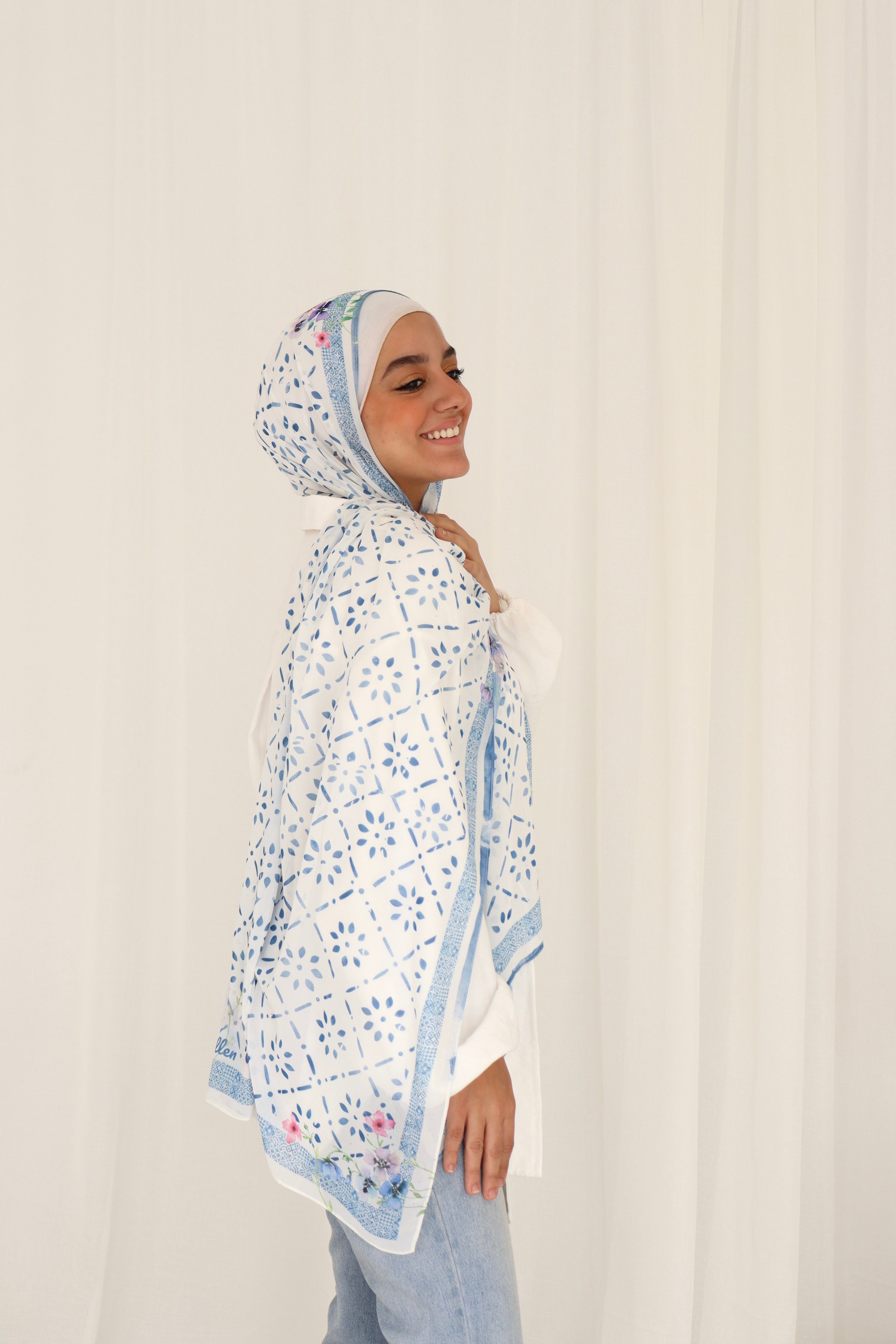 Magical Blue , Dreamy Peonies and  Hawa in chiffon
