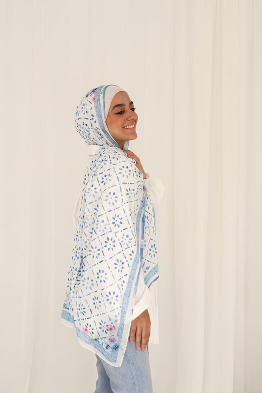 Magical Blue , Dreamy Peonies and  Hawa in chiffon