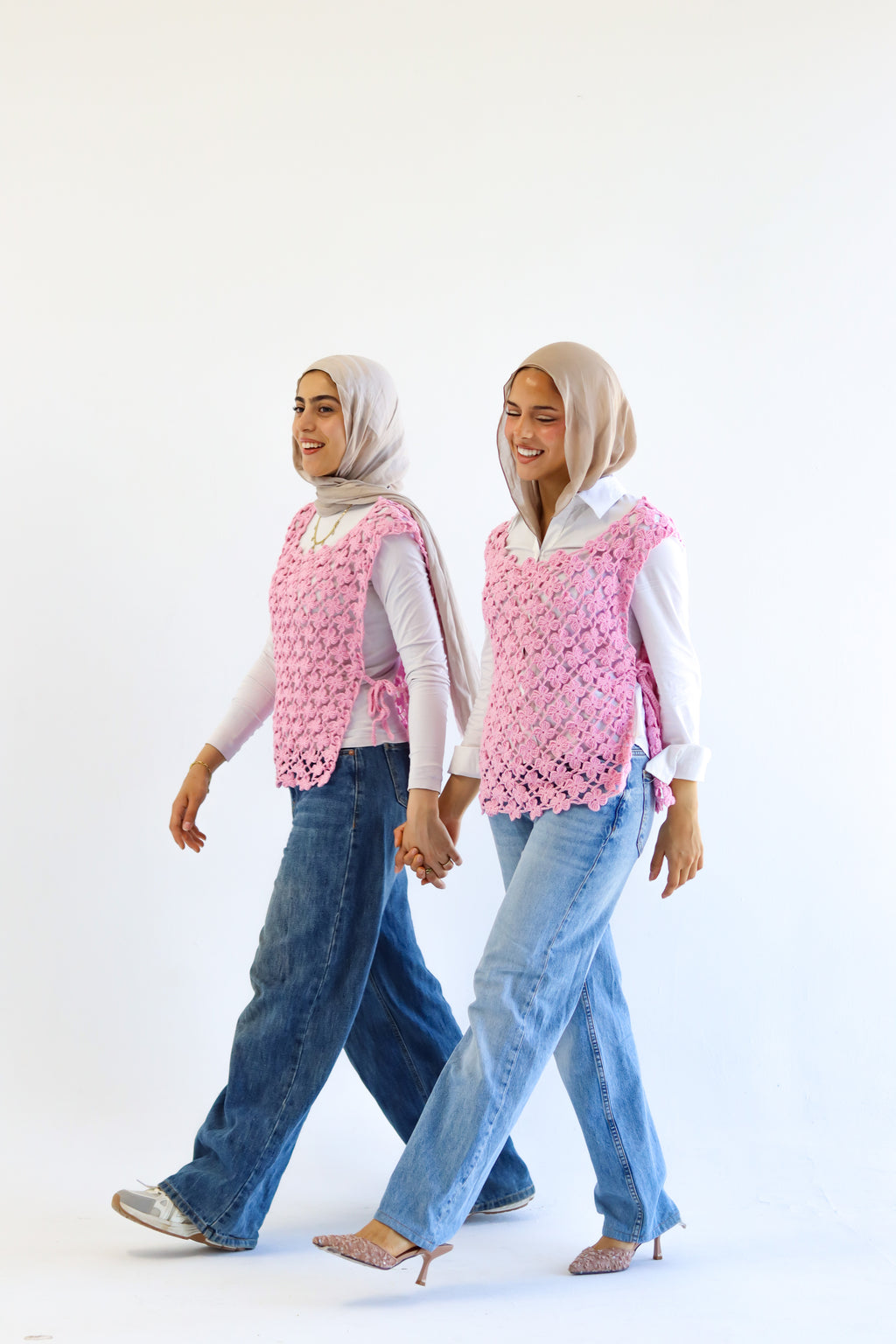 Pink Petals Handmade vest