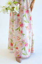 Petal Whisper satin skirt