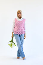 Pink Petals Handmade vest