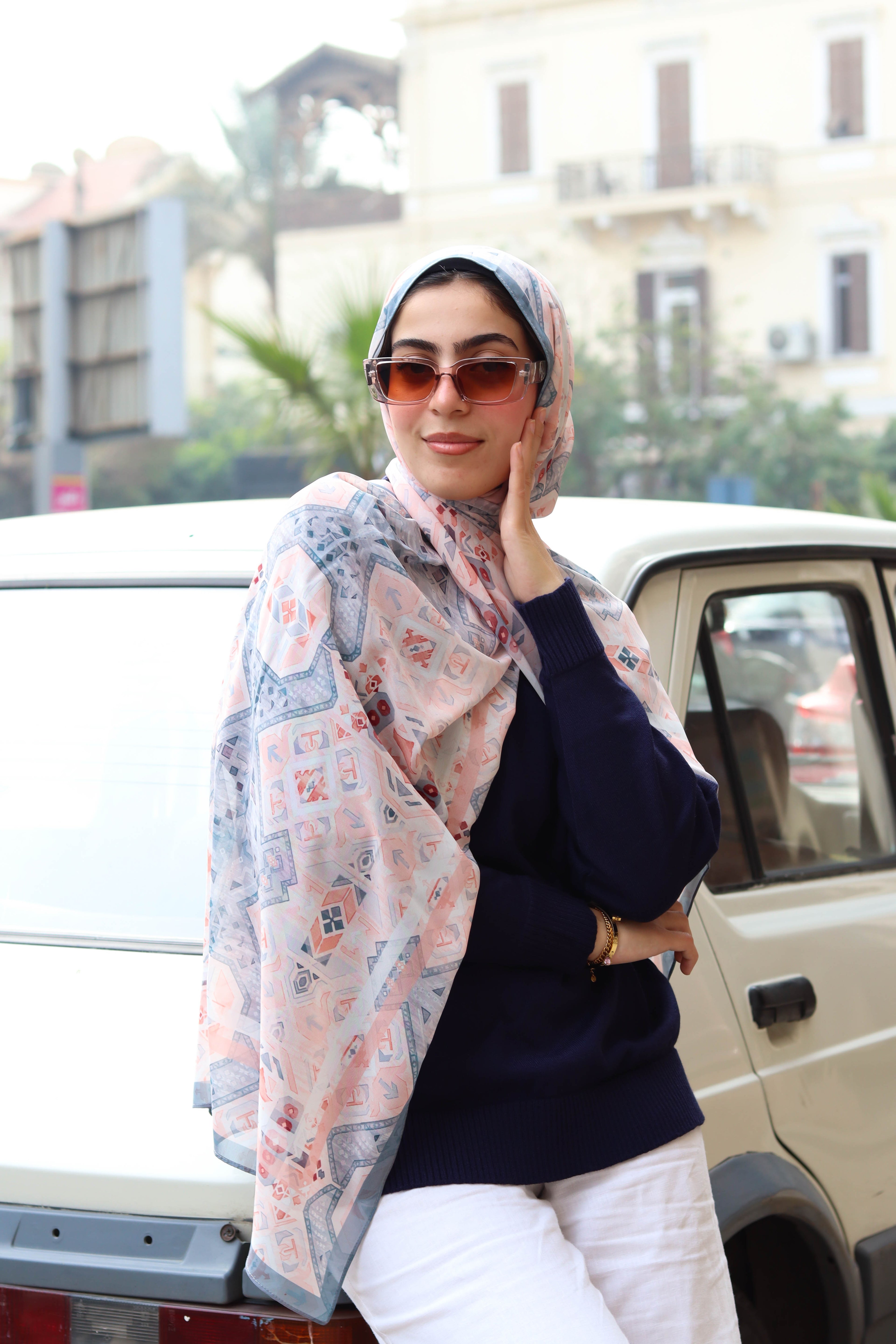 Tia Chiffon in blue