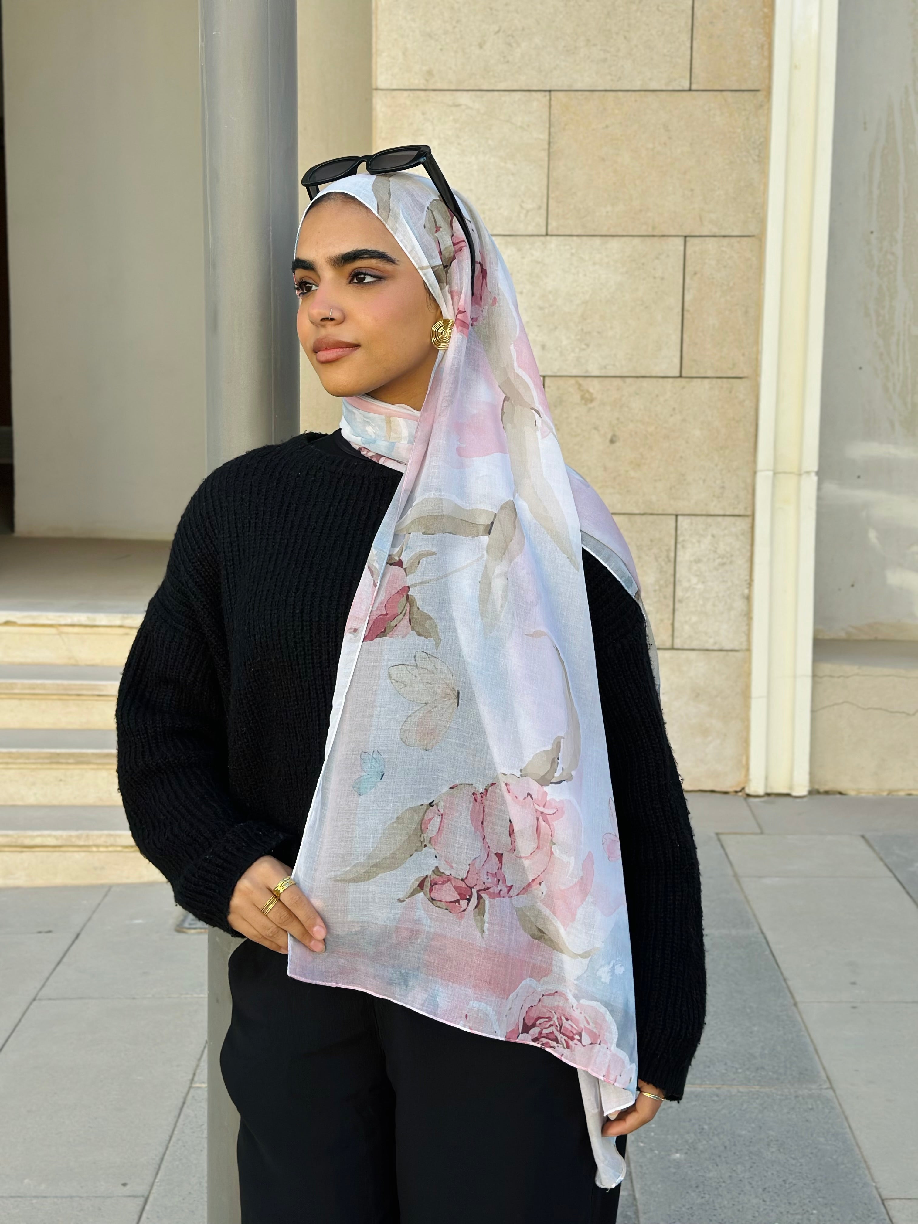 Dreamy Peonies in cotton modal