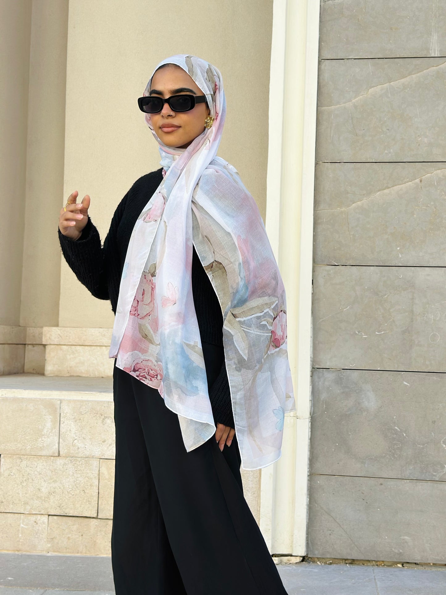 Dreamy Peonies in cotton modal