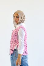 Pink Petals Handmade vest